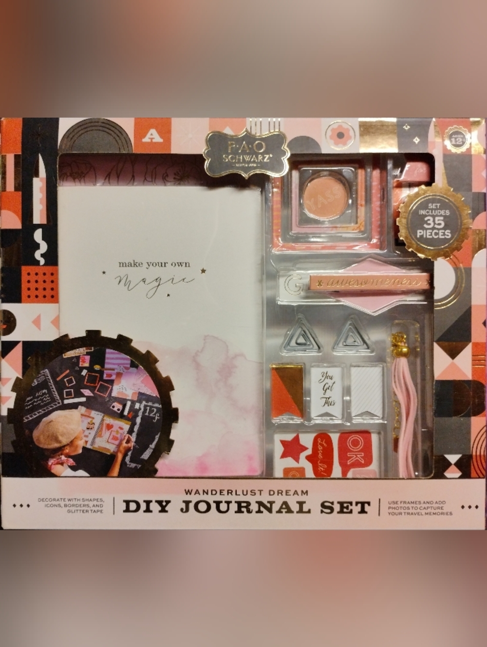 New In Original Box - FAO Schwarz Wanderlust Dream DIY Journal Set
